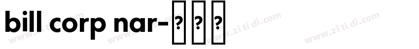 bill corp nar字体转换
